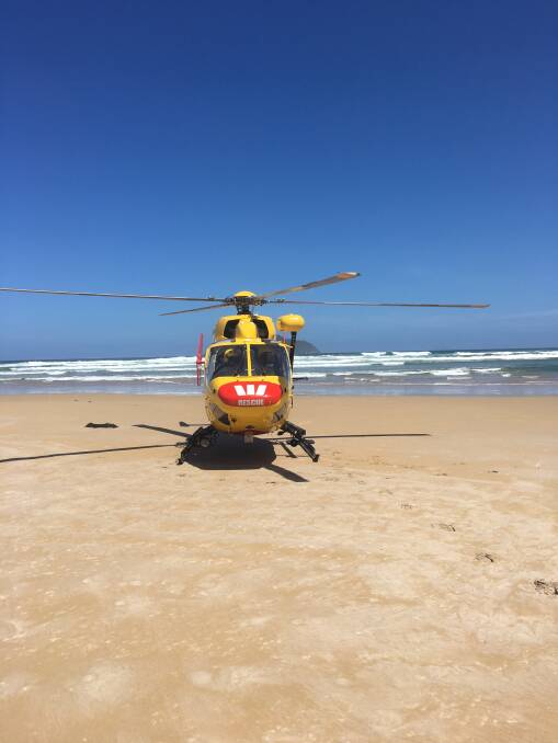 The Westpac Rescue Helicopter was called to the South Coast Track on Tuesday. Picture: Tasmania Police