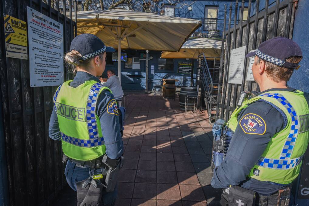 Tasmania Police officers will support WorkSafe Tasmania during a joint operation at Launceston pubs and clubs on Friday night. Picture: Paul Scambler
