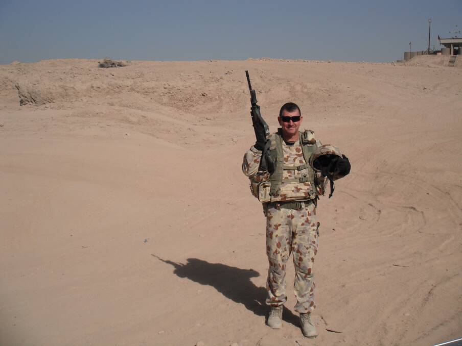 Graham Carvolth in Afghanistan during Operation Slipper. Picture: Supplied