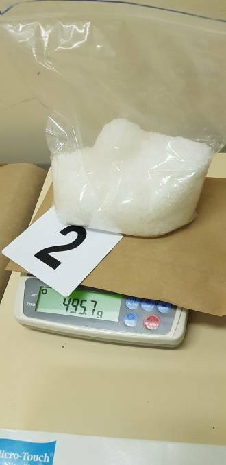 Ice seized at Hobart International Airport on Friday.