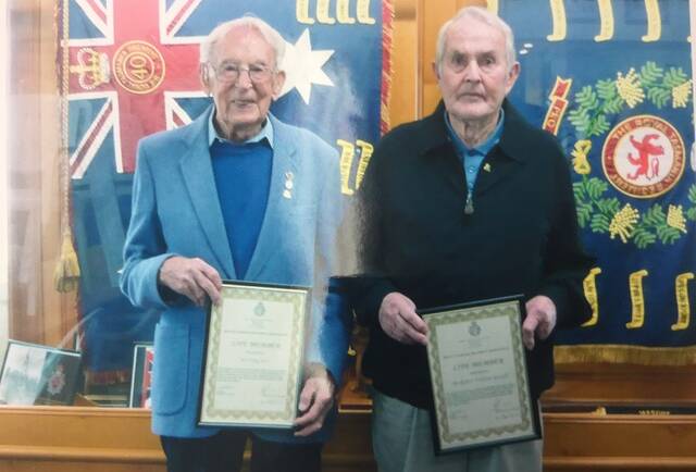 HEROES: Late members of the 2/40th Battalion Doug Jack and William Robert "Young Bill" Russell. Picture: Supplied