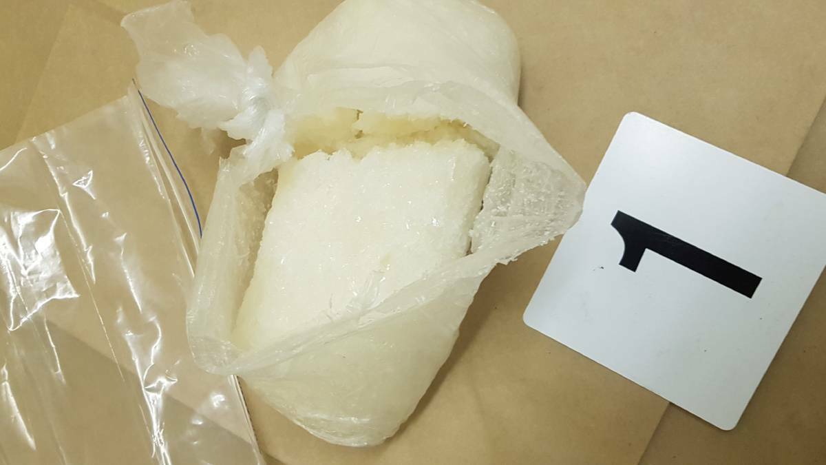 Ice seized at Hobart International Airport on Friday.