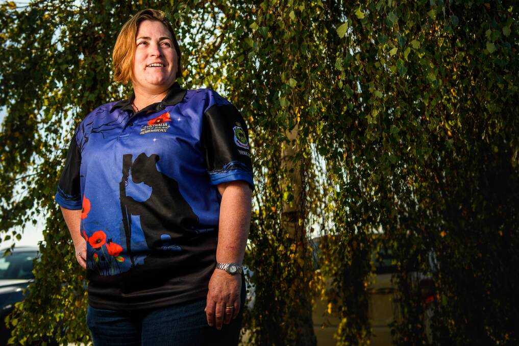 HONOURED: Launceston veteran Raylene Garwood will be leading the march on Anzac Day alongside other service women. It will be the first time women lead the march in Tasmania. Picture: Scott Gelston