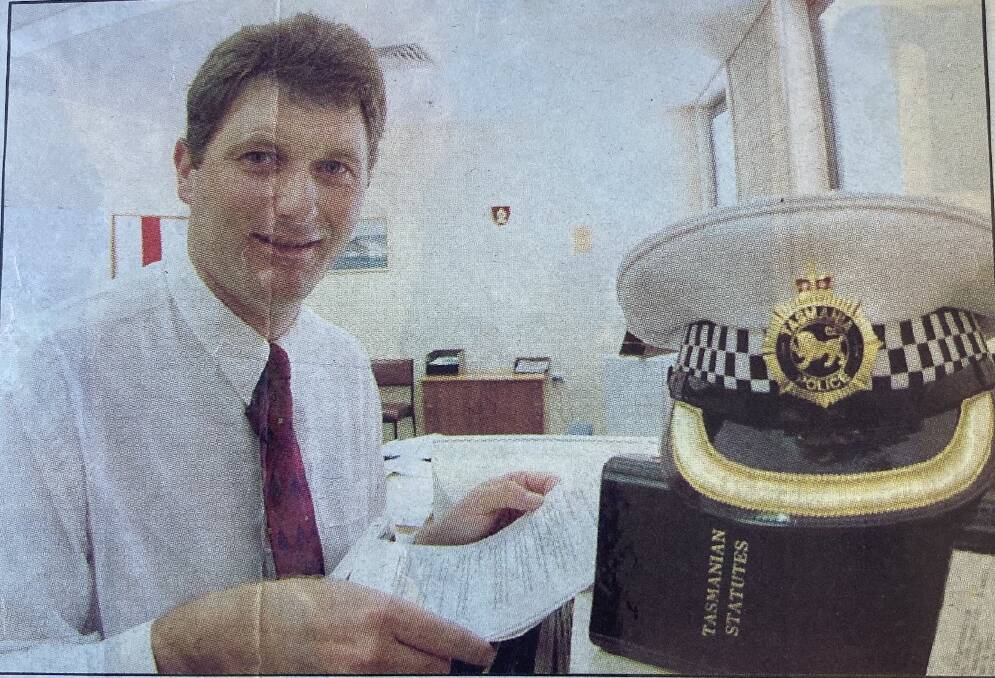 Brett Smith when he was promoted to Inspector in charge of Burnie CIB in 1999. 