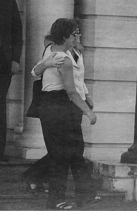 Colleen Bayles, mother of Paul Jarman, outside the court in 2000. Picture: Paul Scambler