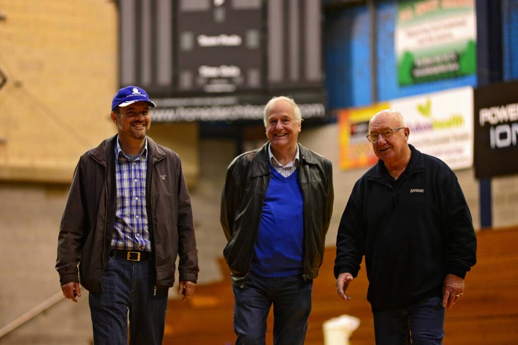 VOLUNTEERS: Andrew Lockwood, President Peter Dunphy and Vice President Peter Singline from Elphin Sports Centre. PICTURE: Phillip Biggs.