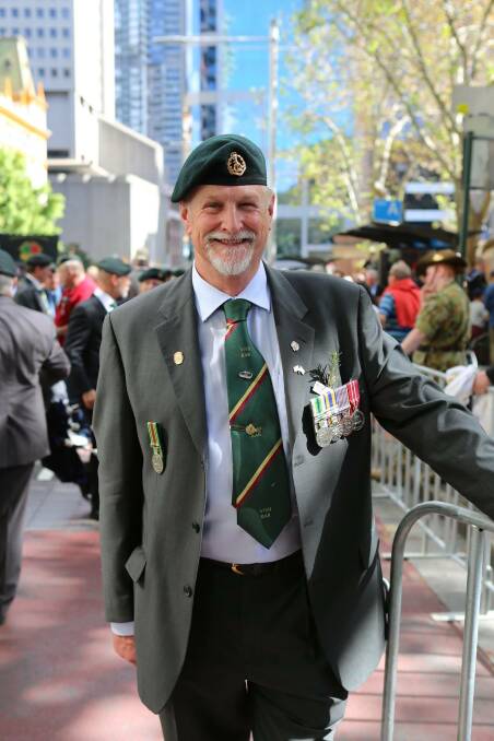 Ric Rees during an Anzac Day service in Sydney in 2016. Picture: supplied