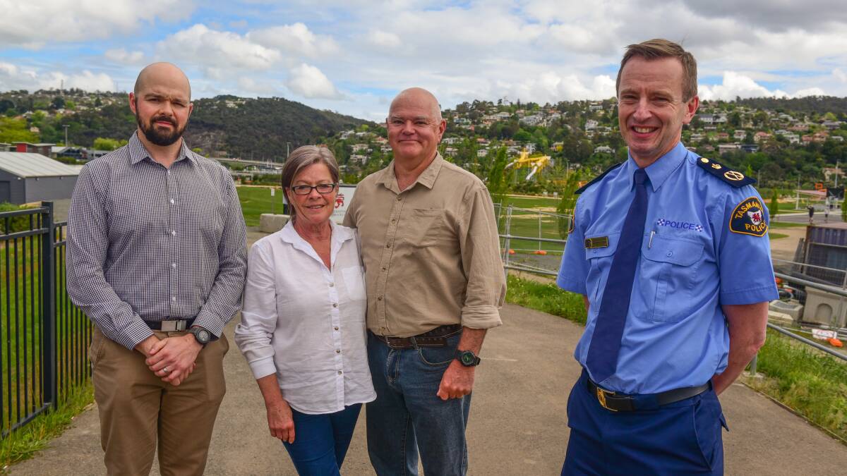 Retiring Constable Steve Greenwood's farewell event in Launceston on Wednesday. Pictures: Paul Scambler
