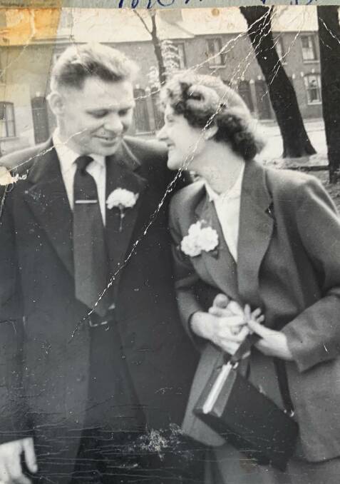 VANISHED: Margaret Sarnek, pictured on her wedding day with husband Tad Sarnek, has been missing since 1975. She is one of seven Tasmanians featured by Tasmania Police this year for National Missing Persons Week. Picture: supplied