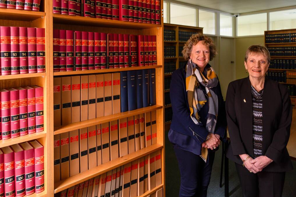 SUCCESS: Legal Aid Commission of Tasmania’s family dispute resolution manager Christine Arnott and conference coordinator Sue Smit. Picture: Scott Gelston