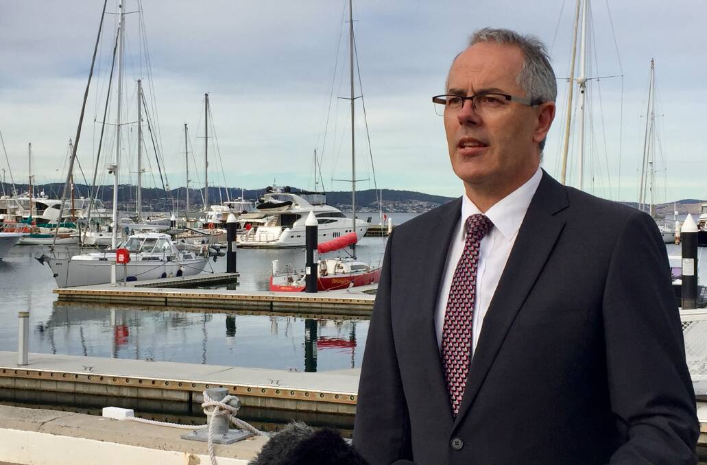 BIOMASS: Environment Protection Authority director Wes Ford announces draft determinations for a new fish biomass cap at Macquarie Harbour. 