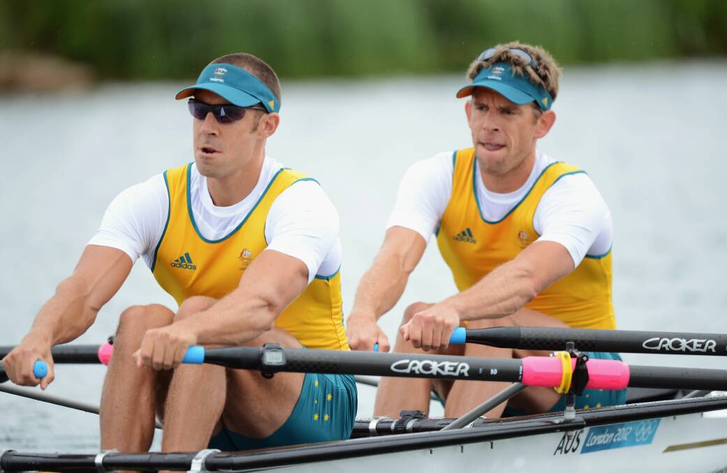 INTENSE: Scott Brennan and David Crawshay compete at the London 2012 Olympics. Picture: Getty Images