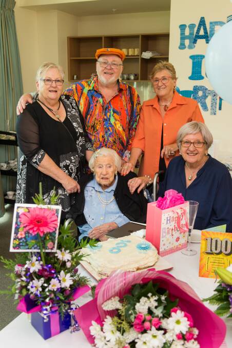 Gladys Hammond celebrated her birthday, pictured with her children (left to right), Elizabeth Heaven, Peter Hammond, Joan Cavanagh and Pamela Neeson
