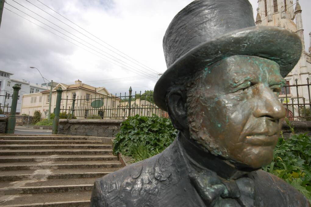 HISTORIC FIGURE: A statue of Doctor William Pugh at Prince's Square, Launceston, built by Peter Corlett and erected in 1997. 