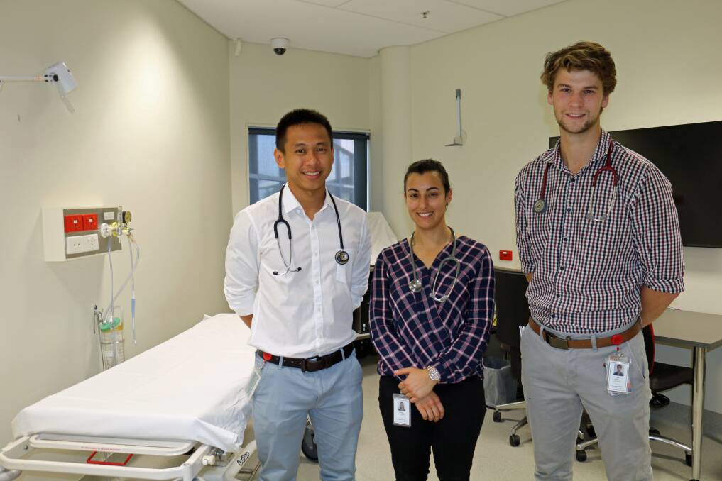 INNOVATIVE: UTAS Rural Clinical School graduates, Dr Julian Chang, Dr Isabel Di Tommaso and Dr Jack Strugnell, participated in the study. Picture: Supplied