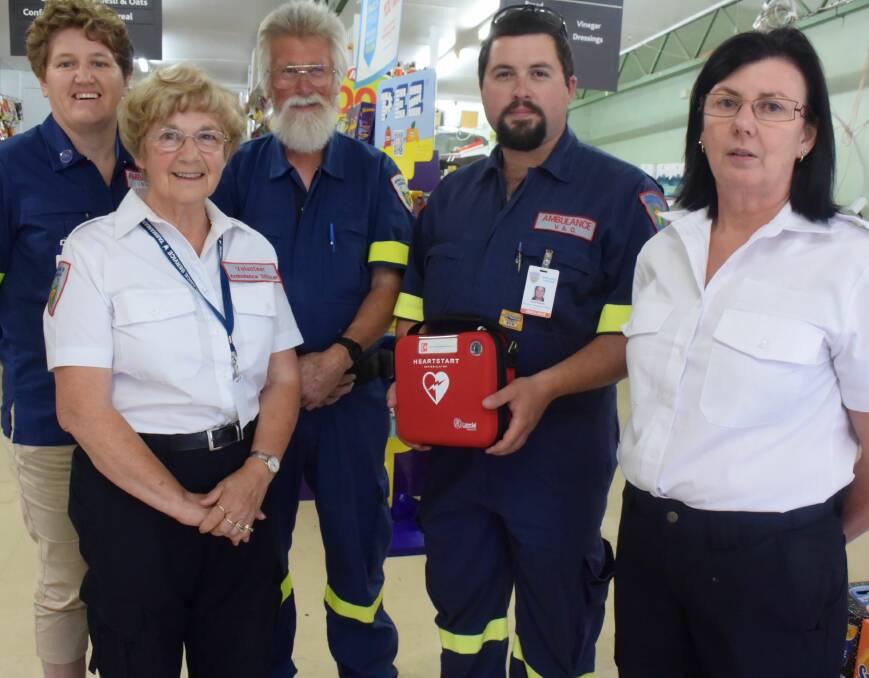 HEALTH AID: Roxy Tattersall, Lorraine Gardiner, Mike Breen, David Adams, Anne Hague. A defibrillator will be on hand for emergencies at Beaconsfield. 