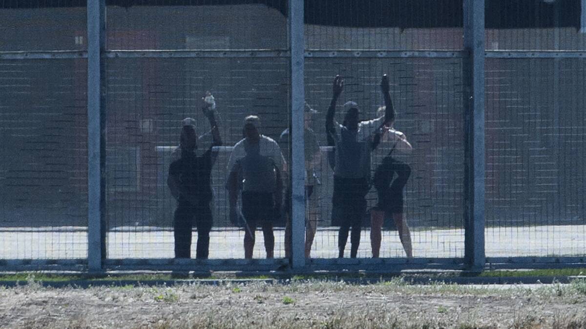 Teens captured by media inside the Malmsbury youth detention centre. Picture: Darren Howe