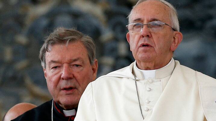 Cardinal George Pell and Pope Francis 
