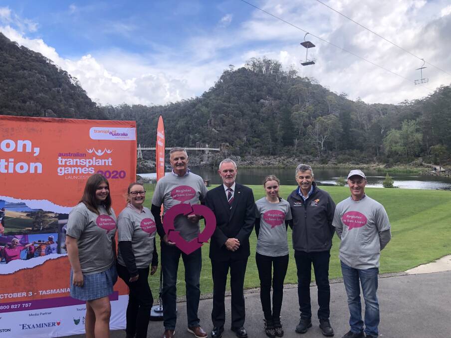 THANKFUL: City of Launceston mayor Albert van Zetten with some of Launceston's transplant recipients at the event's official launch on Friday. Picture: Kasey Wilkins