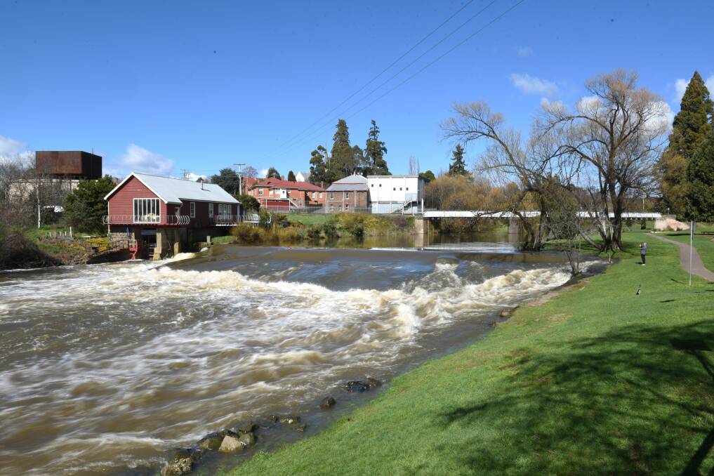 The Meander River at Deloraine was in flood on Friday. Picture: Paul Scambler