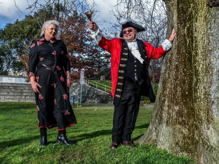 GOING BACK IN TIME: Southern Midlands Council's Wendy Young and Andrew Benson get ready for the second Heritage and Bullock Festival. Picture: Neil Richardson