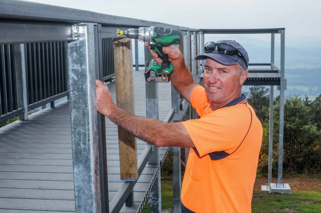 Dorset Council's Paul Chirichiello at the new Sideling lookout. Picture: Neil Richardson