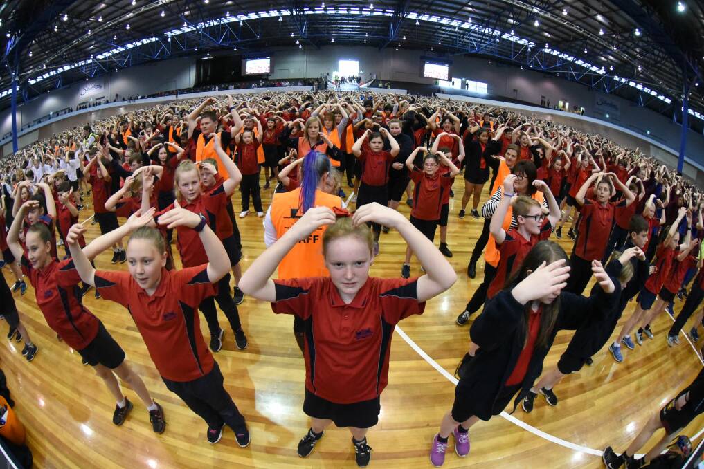LET'S DANCE: Invermay Primary School pupil Charlotte Redburn dances at the LSSSA dance event at the Silverdome. Picture: Paul Scambler