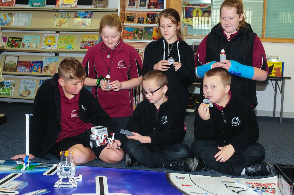 DEVELOPING SKILLS: Tyrece Corcoran, Bayden Armstrong, Noah Armstrong, Makaylah Goymour, Lucy Beane and Isabelle Philpott at Ravenswood Heights Primary for Learning Club. Picture: Neil Richardson