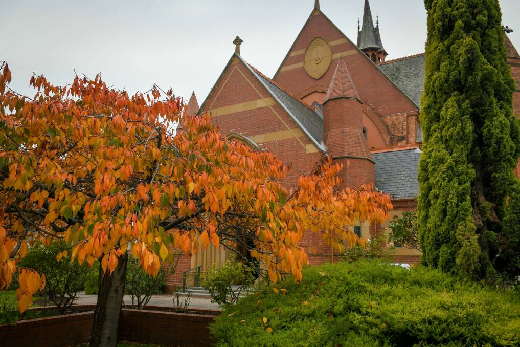 Autumn colours at the Holy Trinity Church in Launceston. Picture: Paul Scambler