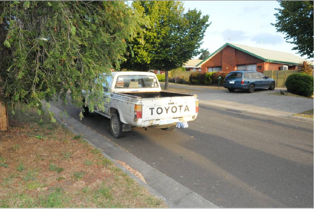 The white Toyota Hilux. Picture: Tasmania Police