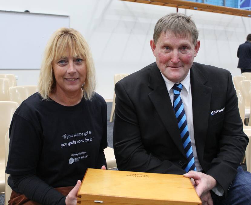 GENEROUS: St Helens District High School Principal Anita Haley and Graeme Chapple, who represented the Chapple family at the event. Picture: supplied