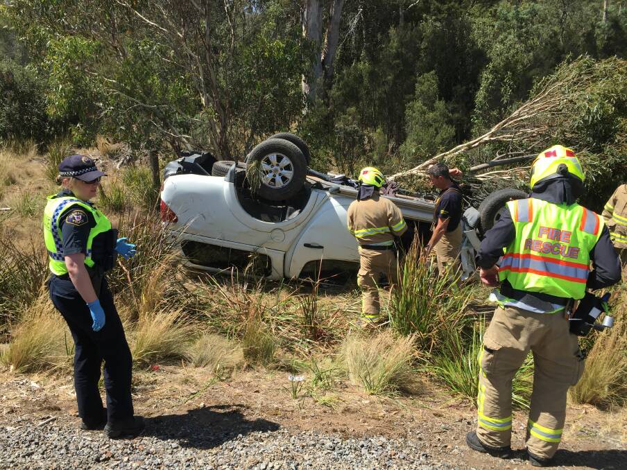 Tasmania Police responded to a single car crash on the East Tamar Highway at Dilson. Three people were transported to hospital by ambulance. Two people had serious by non-life threatening injuries, and one was taken for observation. 