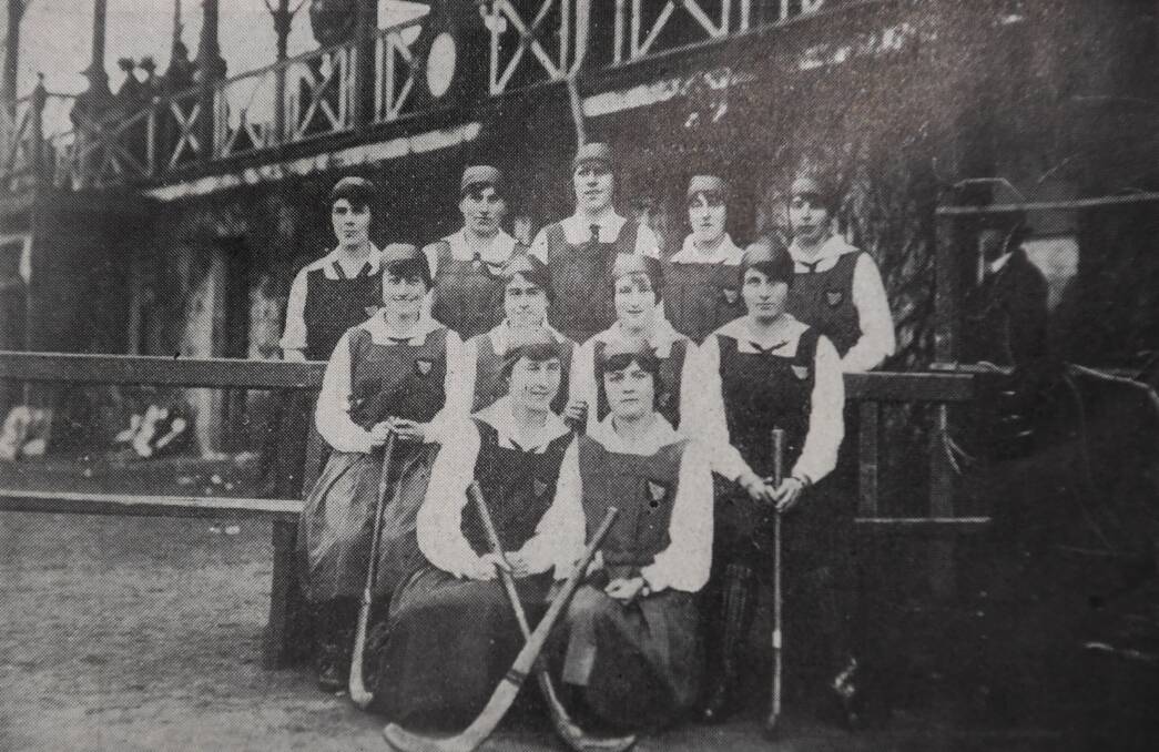Tasmanian team winners of interstate hockey team carnival in Launceston, 1920.