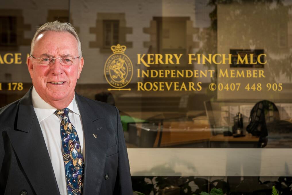 PROUD: Kerry Finch, the 'Father of the House' reflects fondly on 18 years in the Legislative Council. Picture: Phillip Biggs.