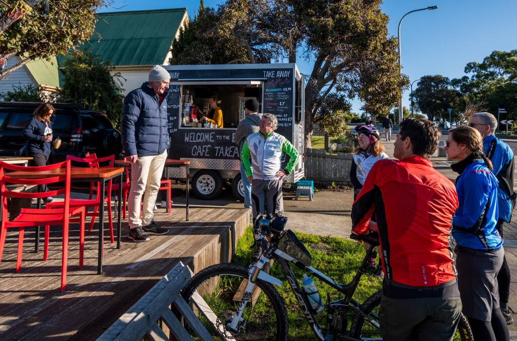 LOCAL: Premier Peter Gutwein is in his element at Bridport and is seen as one of the locals. Picture: Phillip Biggs.