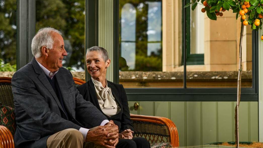 MEETING: Governor Kate Warner and husband Richard love meeting Tasmanians. Picture: Scott Gelston.