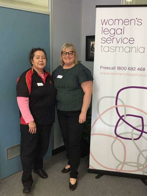 SUPPORT: Jackie Parker from the Tasmanian Aboriginal community and Ms Cehtel.