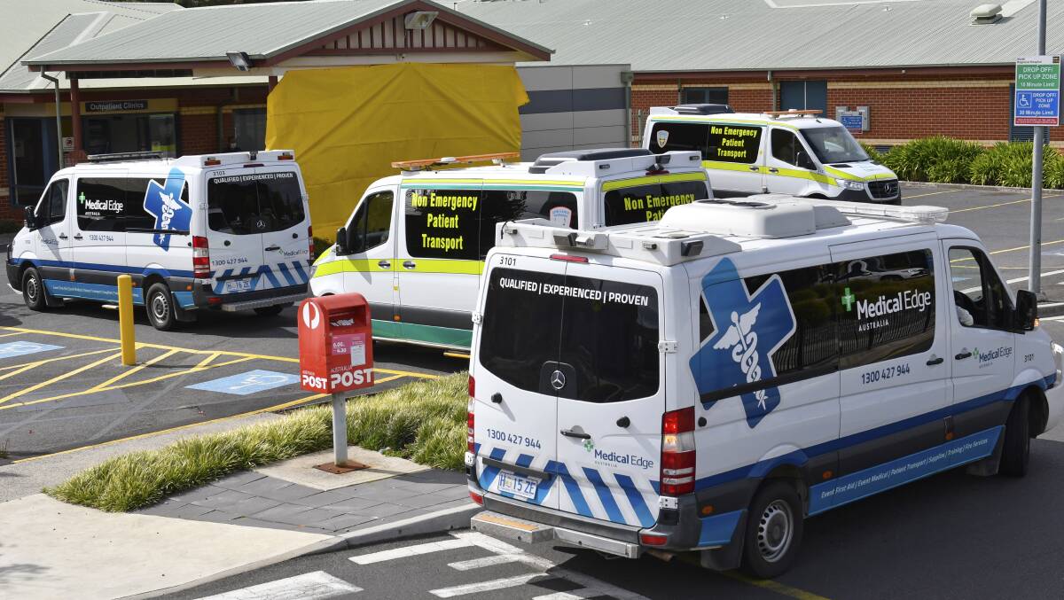 IN TRANSIT: Patients have been moved from the North West Regional Hospital as more staff are on their way from interstate> Picture: Brodie Weeding.