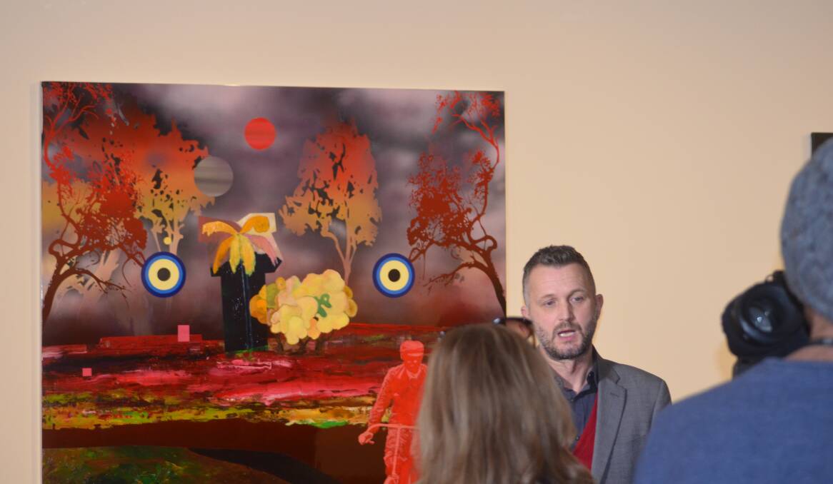 WINNING: Artist Neil Haddon has won the $100,000 Hadley's art prize. Picture: Zona Black.