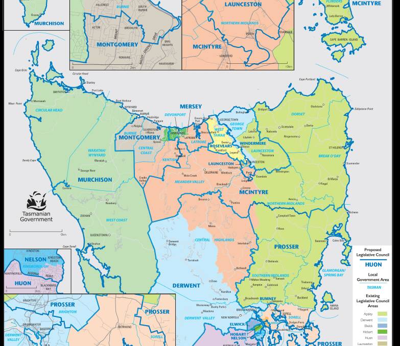 Proposed changes to Legislative Council electoral boundaries. Picture: Electoral Commission