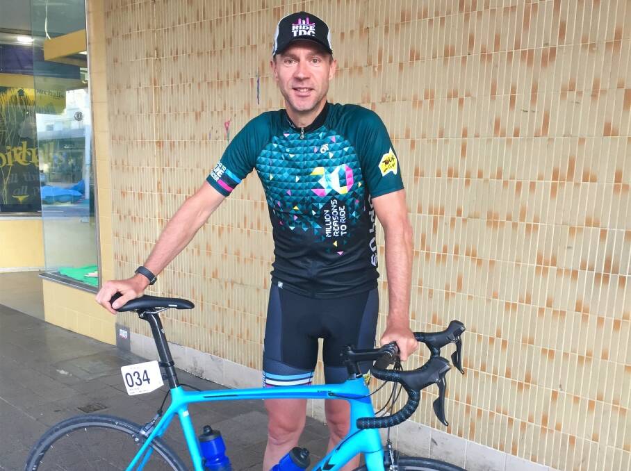 German cyclist and 17-time Tour de France rider Jens Voigt is taking part in the Tour de Cure across Victoria and Tasmania. Picture: Carly Dolan