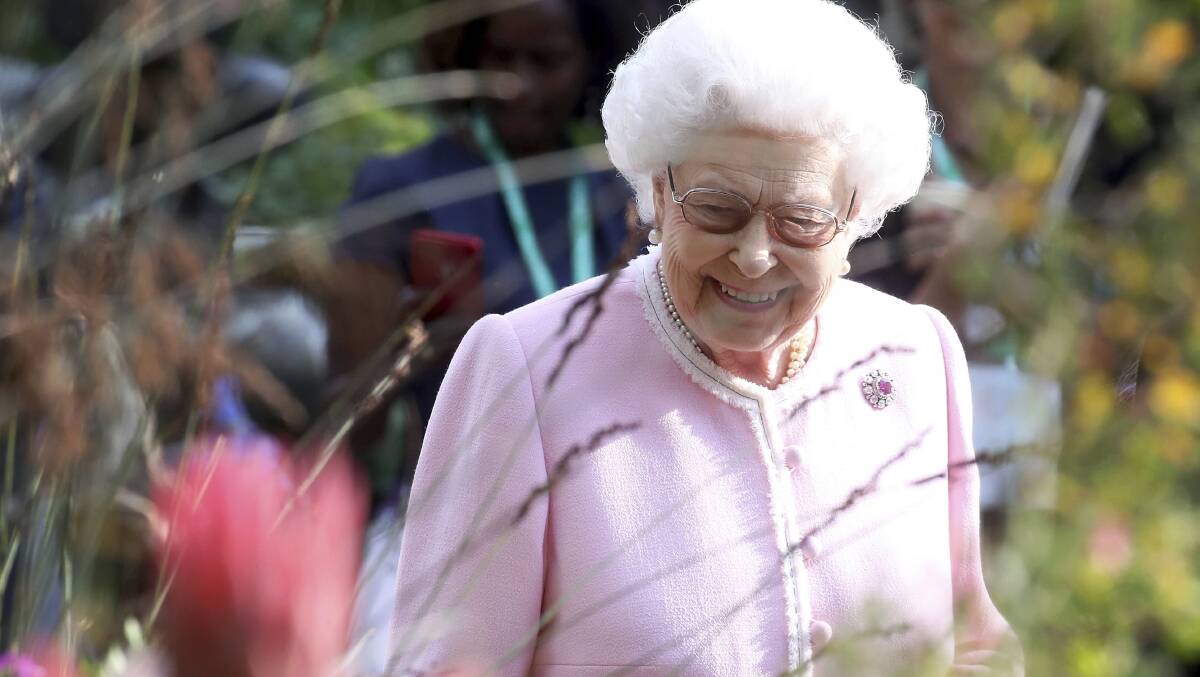 Blooming: Queen Elizabeth arrives at the RHS (Royal Horticultural Society) Chelsea Flower Show in London. Picture: AP