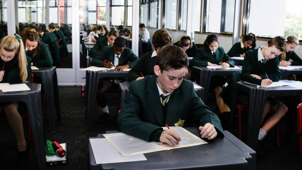 Students sitting NAPLAN in 2014.