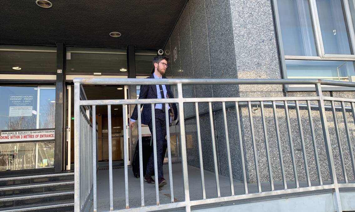 Federal prosecutor Thomas Driver leaves Launceston's Magistrates Court. Picture: Sarah Aquilina