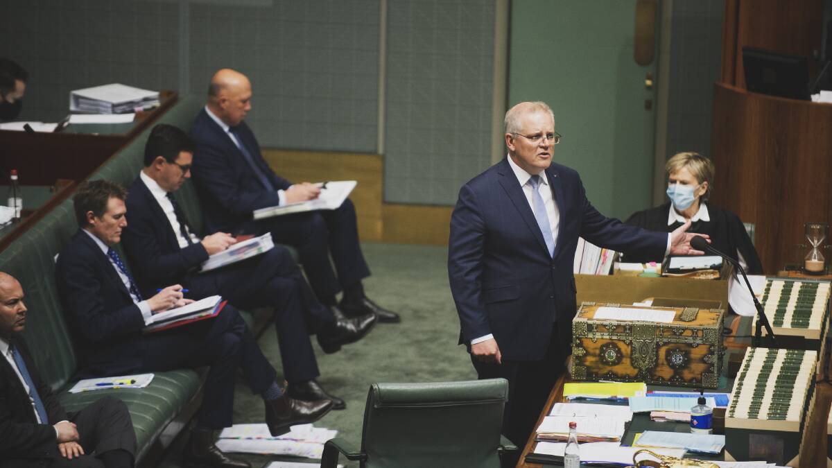 The Prime Minister Scott Morrison needs to take action on the rape allegations against a cabinet minister. Picture: Dion Georgopoulos.