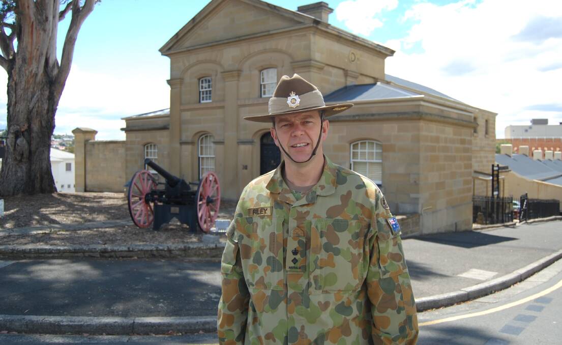 ABOVE: Colin Riley pictured as Commanding officer of the 12th-40th Battalion in 2009.