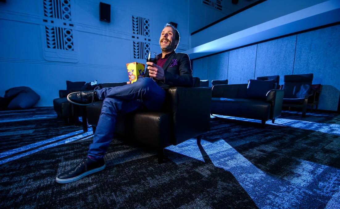 FRONT ROW: The Star Theatre's Ben Davis prepares for Vinnies CEO Sleepout  fundraiser in partnership with The Examiner. Picture: Scott Gelston 