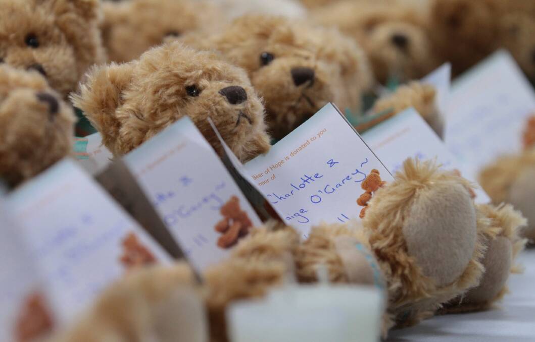 Bears of Hope are given to parents who experience pregnancy or infant loss.