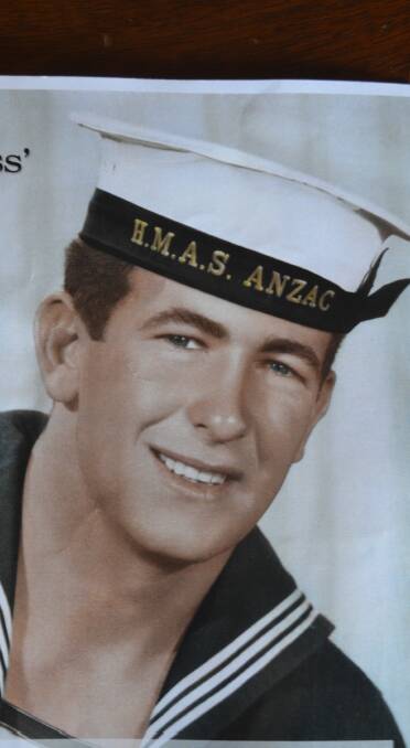 During his time service with the Royal Australian Navy as a gunner and aimer.