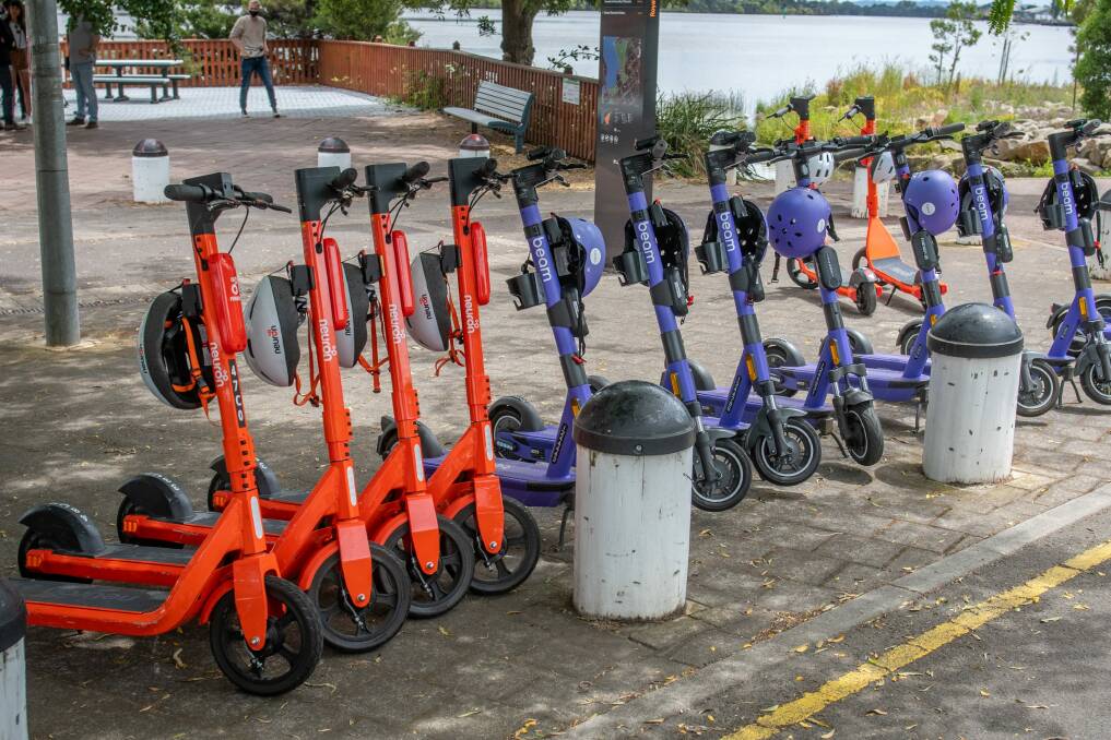 Launceston and Hobart councils have so far welcomed the introduction of e-scooters and say ongoing safety improvements are occurring. Picture: Paul Scambler